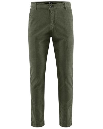 Bomboogie Pantaloni chino in velluto armaturato - Verde