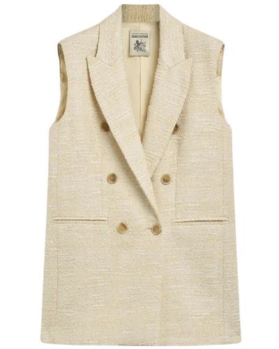 Semicouture Vests - Natural