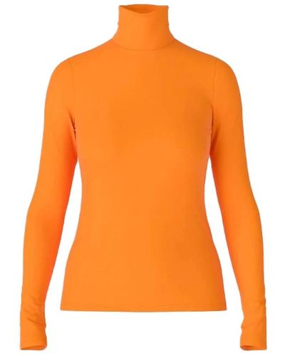 Marc Cain Gemütlicher strickrollkragenpullover - Orange