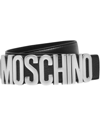 Moschino Cintura logo plaque nera - Nero