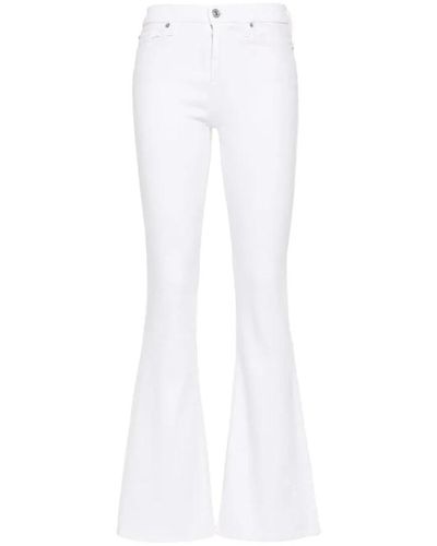 7 For All Mankind Jeans > flared jeans - Blanc