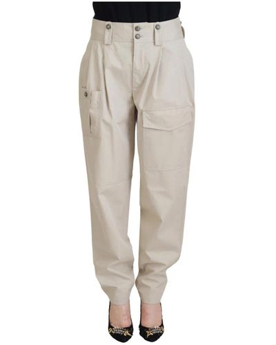 Dolce & Gabbana Trousers > wide trousers - Gris