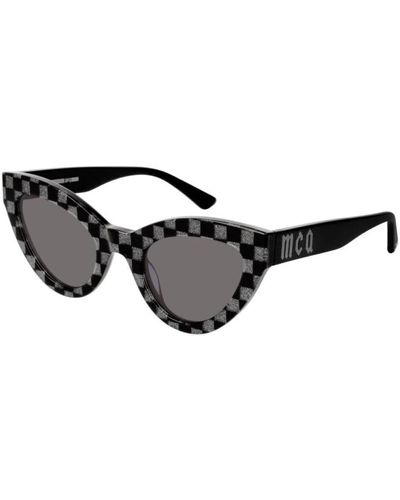 Alexander McQueen Stilvolle sonnenbrille mq0152s - Schwarz