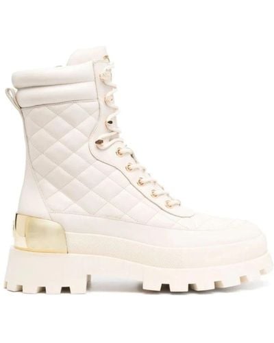 Michael Kors Lace-Up Boots - Natural