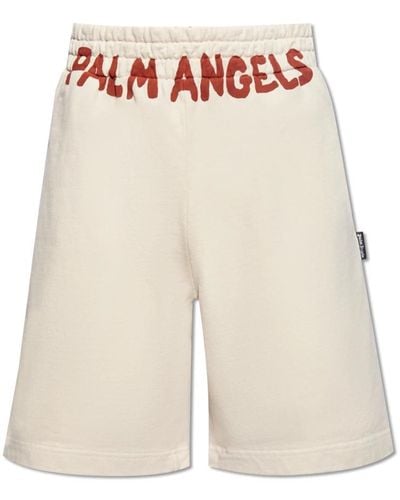 Palm Angels Bedruckte shorts - Weiß