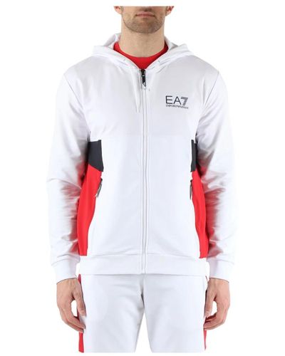EA7 Sweatshirts & hoodies > zip-throughs - Blanc
