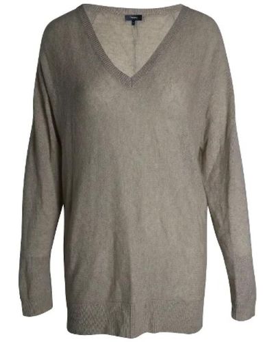 Theory V-Neck Knitwear - Grey