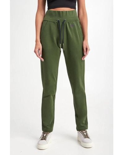 Aeronautica Militare Pantalones felpa de talle alto - Verde