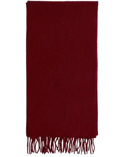 Hackett Cashmere fringe scarf - Rosso