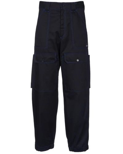 MSGM Straight Trousers - Blue