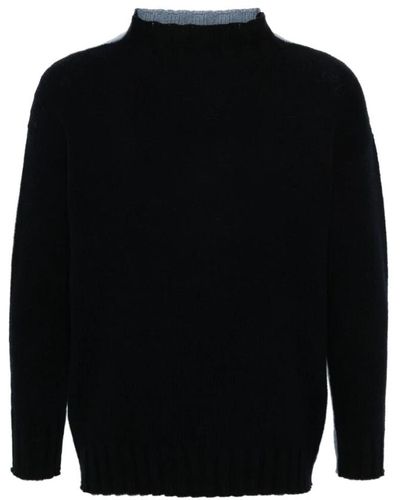 Tagliatore Maglione in lana a blocchi di colore - Nero
