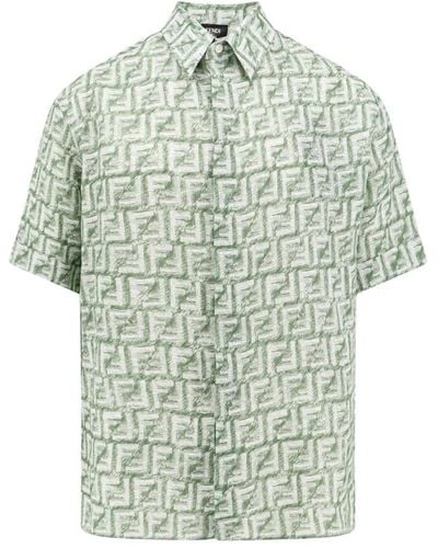 Fendi Short Sleeve Shirts - Green