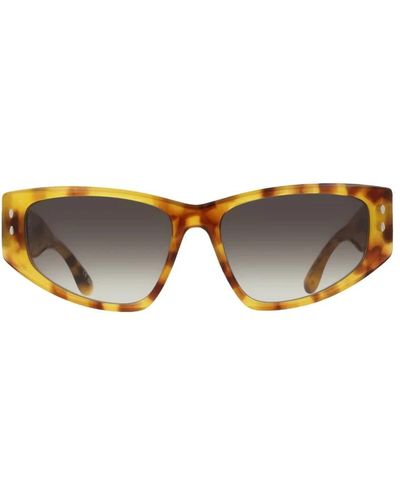 Isabel Marant Cateye sonnenbrille in gelb schildpatt - Braun