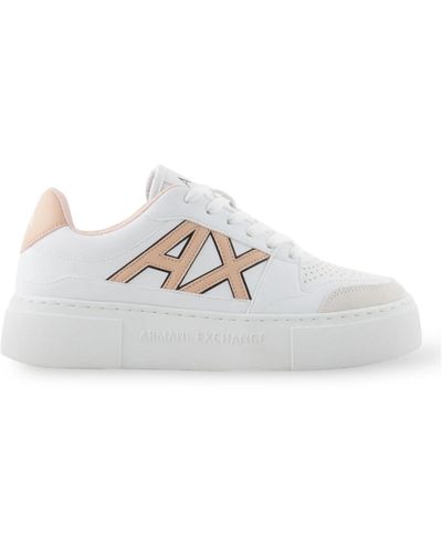 Armani Exchange Sneakers xdx147 optic mit kontrastlogo - Weiß