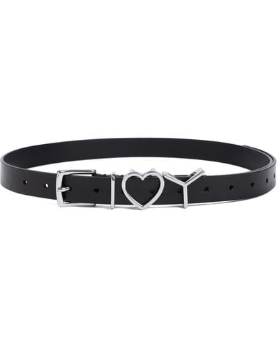 Y. Project Black Y Heart 25mm Cow Leather Belt