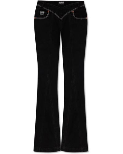 Versace Jeans Couture Jeans a zampa - Nero