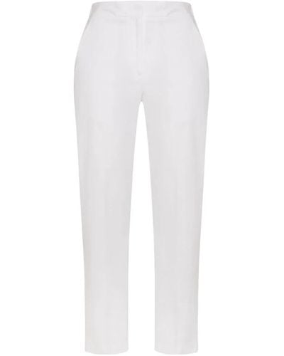 Seventy Trousers > cropped trousers - Blanc