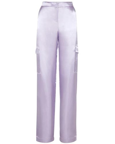 MVP WARDROBE Straight Trousers - Purple
