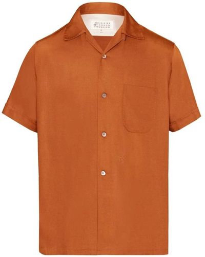 Maison Margiela Short Sleeve Shirts - Brown