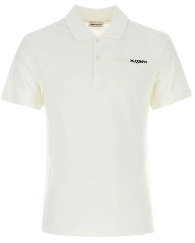 Alexander McQueen Weißes piquet polo shirt