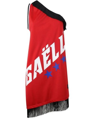 Gaelle Paris Ein-schulter-kleid mit rüschen - Rot