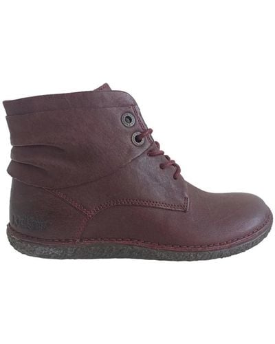 Kickers Lace-Up Boots - Brown