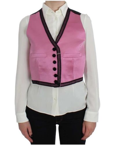 Dolce & Gabbana Button front torero vest top - Viola