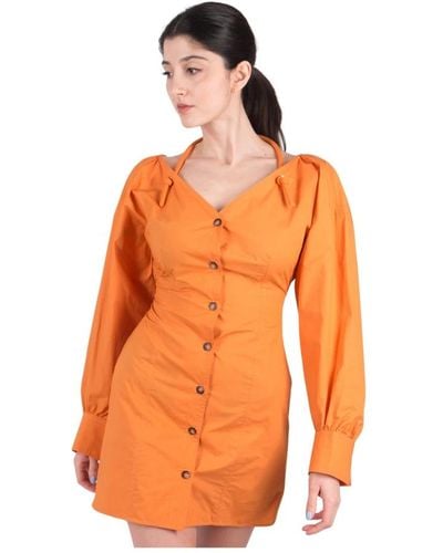 Nanushka Alyssa mini popeline kleid - Orange