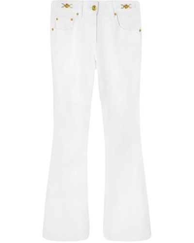 Versace Cropped Jeans - White