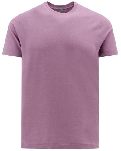 Zanone T-shirt in cotone base - Viola
