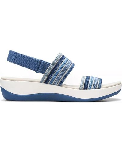 Clarks Blaue flache sandalen für frauen