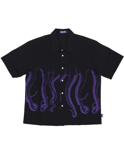 Octopus Short Sleeve Shirts - Blau