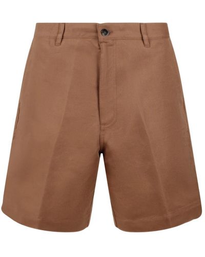 Nine:inthe:morning Baumwoll-leinen bermuda shorts regular fit,baumwoll-leinen-bermuda-shorts regular fit - Braun