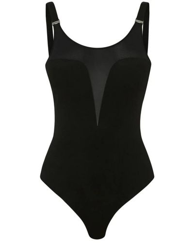 Alexander McQueen Top corset negro transparente