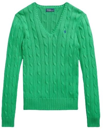 Polo Ralph Lauren Kimberly twisted knit v-neck pullover - Grün