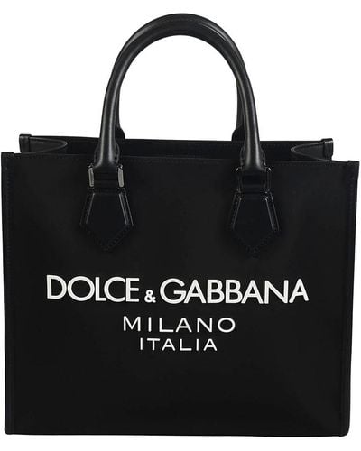 Dolce & Gabbana Schwarze lederhandtasche