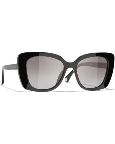 Chanel Schmetterlingsstil sonnenbrille - Schwarz