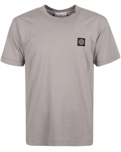 Stone Island Tops > t-shirts - Gris