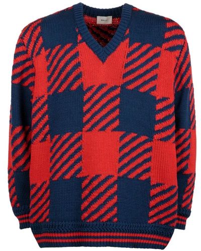 Bally V-neck knitwear - Rosso