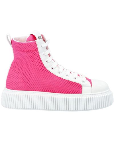 Miu Miu Flache Mesh-Plattform-Sneaker - Pink