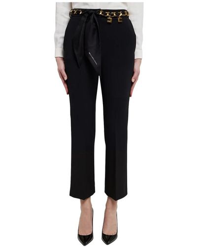Elisabetta Franchi Cropped Trousers - Black