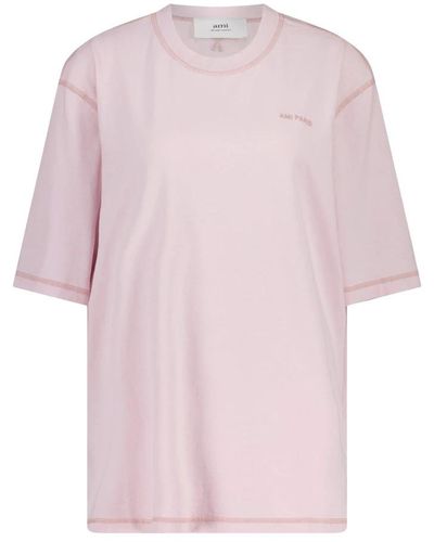 Ami Paris T-Shirts - Pink