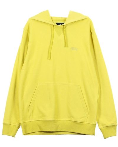 Stussy Stock terry hoodie lemon - Gelb