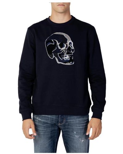 Antony Morato Blauer print sweatshirt für männer