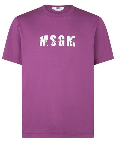 MSGM T-Shirts - Lila