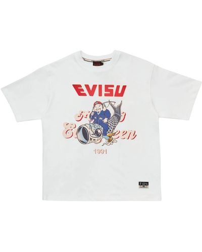 Evisu Koinobori print t-shirt - Weiß