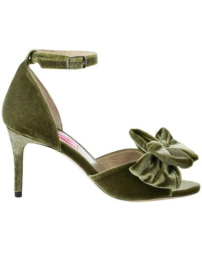 Custommade• Marita velvet stiletto sandale - Grün