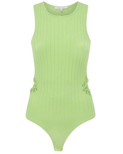 Patrizia Pepe Lime cut out ribbed body - Verde