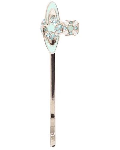 Vivienne Westwood Spilla darlene in ottone - argento - Metallizzato