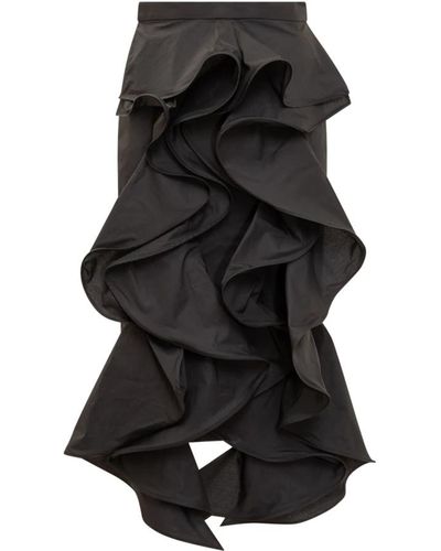 Rochas Maxi ruffles gonna - Nero